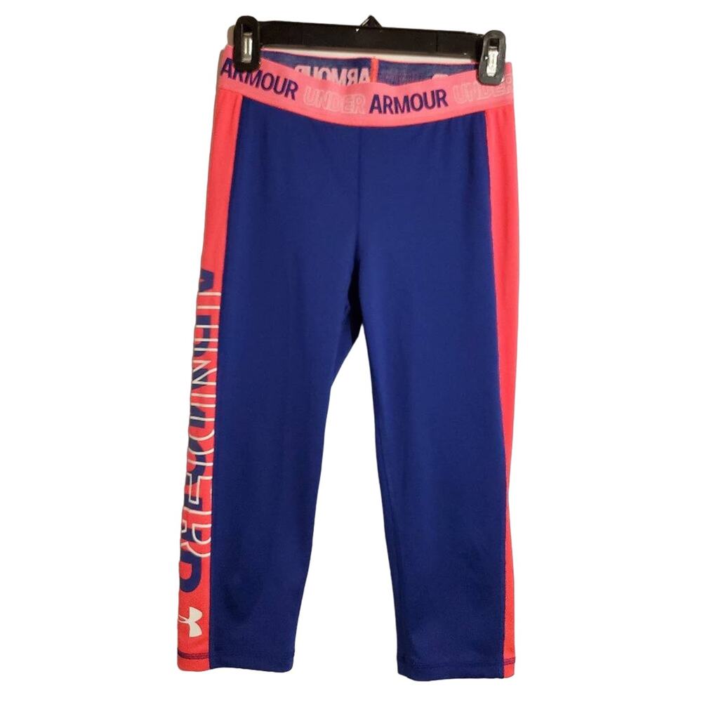 Under Armour  Youth Large or Women's XS/S Blue and Hot Pink Athletic Capris